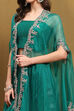Fuchsia Silk Chanderi Festive Lightweight Flared Lehenga Set image number 2