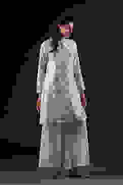 Rohit Bal Off White Cotton Silk Straight Printed Suit Set image number 5