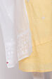 White Cotton Chikankari Embroidred Dupatta image number 1