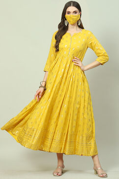 Mustard Cotton Dress image number 3