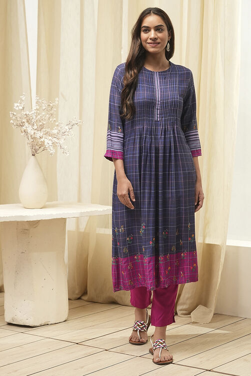 Mustard Cotton Straight Kurta Relaxed Pant Suit Set image number 6