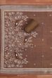 Dark Beige Linen Embroidered Unstitched Suit Set image number 3