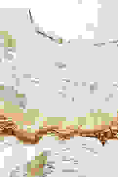 Beige Polyester Gathered Printed Dress image number 1