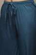 Blue Rayon Straight Kurta Pant Suit Set image number 2