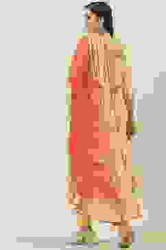 Yellow Printed Viscose A-Line Kurta Slim Pants Suit Set image number 4