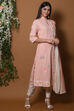 Blush Pink Straight Suit Set By Anju Modi image number 3