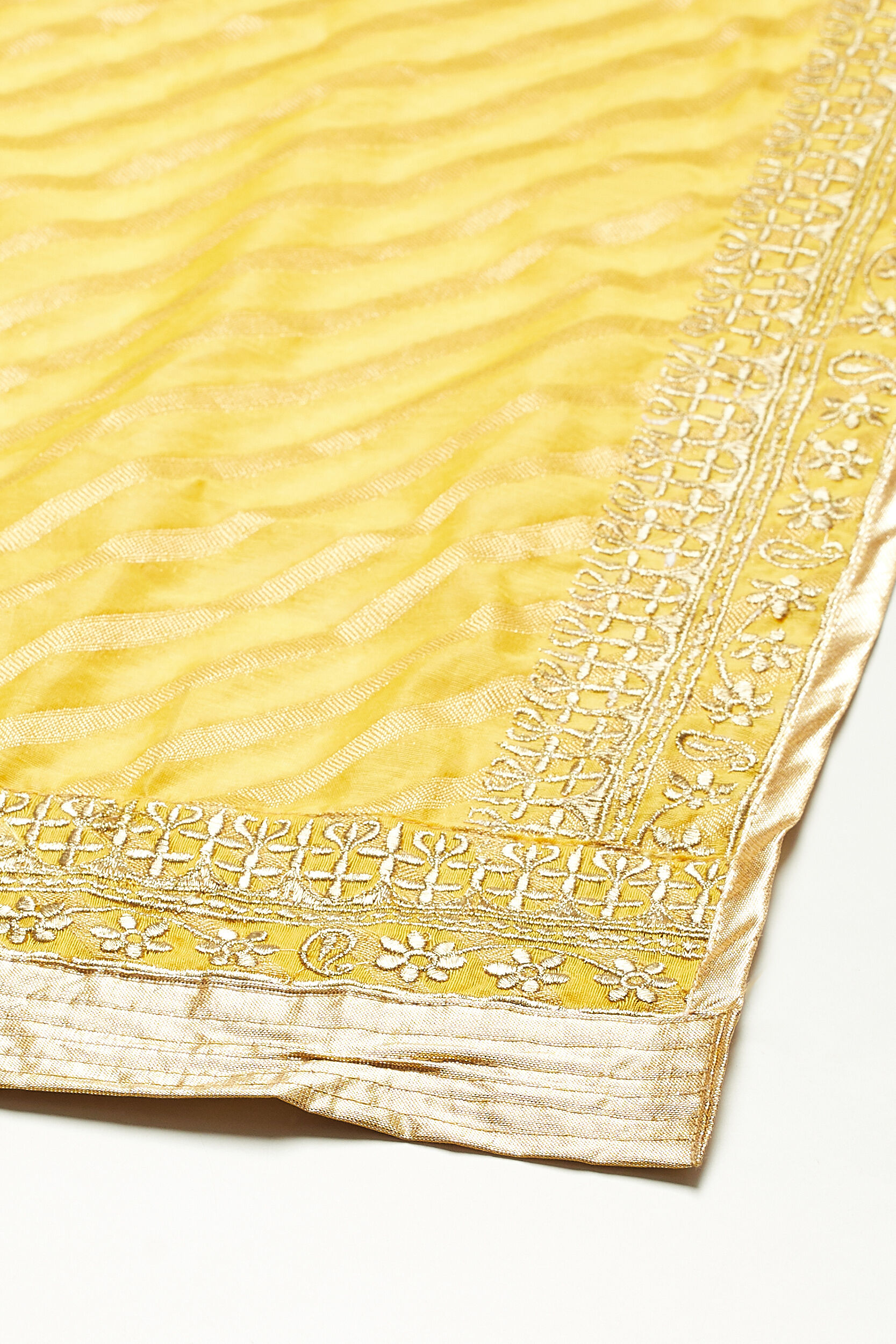 Rohit Bal Yellow Cotton Silk Anarkali image number 2