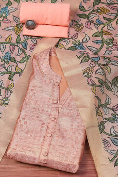 Earthy Peach Tissue Unstitched Suit set image number 0