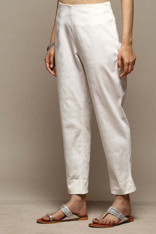 Black Cotton Relaxed Pant image number 2
