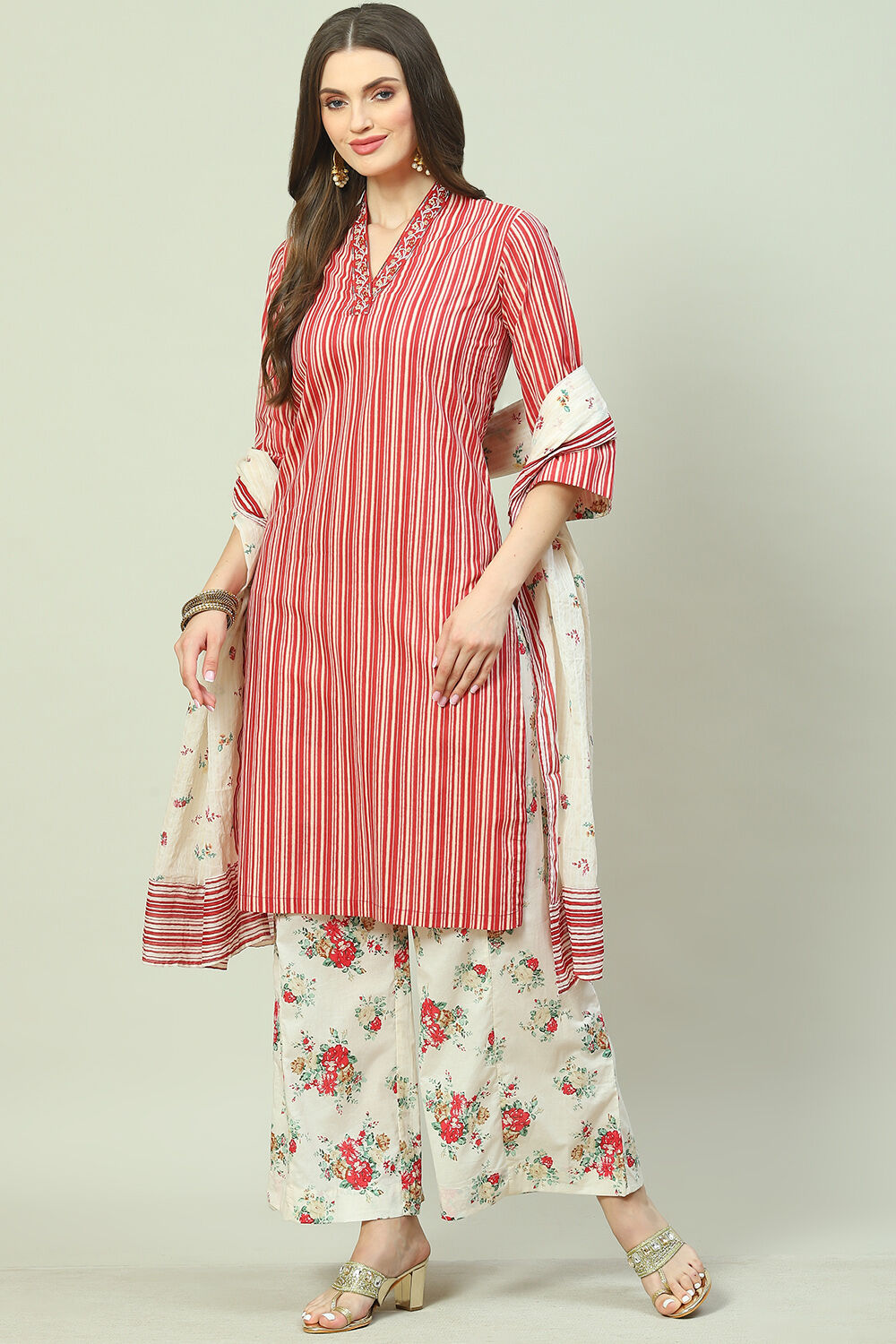 Straight cut kurta with palazzo discount