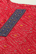 Red Satin Unstitched Suit Set image number 2