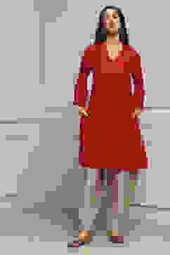 Beige Polyester Salwar Pants image number 2