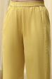 Mustard Chanderi Jamdani Unstitched Suit Set image number 3