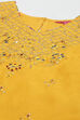 Yellow Poly Cotton A-Line Printed Kurta Dhoti Suit Set image number 1