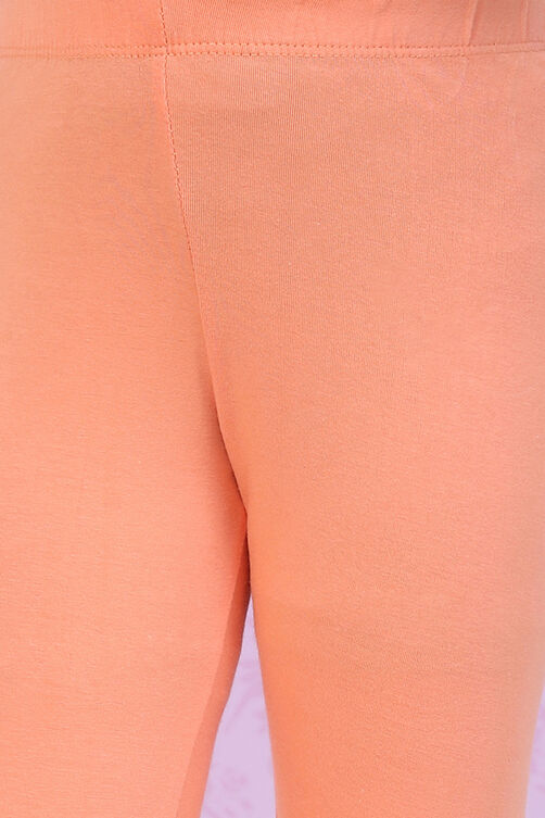 Orange Art Silk Straight Printed Kurta Set image number 2