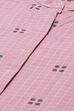 Pink Clay Cotton Straight Fusion Yarndyed Kurta Set image number 1