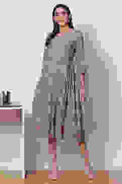 Lilac Dust Cotton A Line Dress image number 0