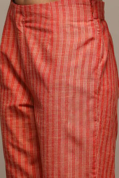 Terracotta Cotton Straight Yarndyed 2 Piece Set image number 2
