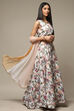 Off White Cotton Blend Lehenga Set image number 6