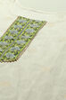 White Green Cotton Unstitched Suit set image number 2