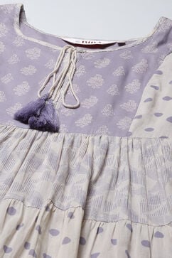 Lavender Cotton Tiered Dress image number 1