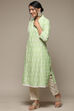 Pink Cotton Straight Embroidered Kurta image number 2