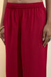 Red Poly Viscose Anarkali Kurta Set image number 2