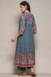 Red Cambric Kalidar Printed Kurta Palazzo Suit Set image number 5
