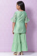 Yellow Art Silk Straight Kurta Set image number 4