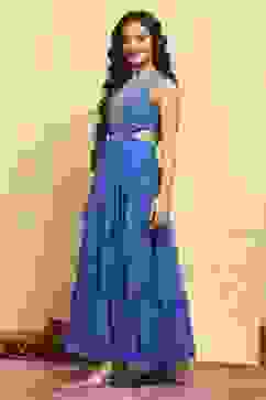 Electric Blue Polyester Dress image number 2