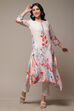 Ecru Rayon Straight Printed Kurta