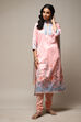 Blue Cotton Screen Print Unstitched Suit Set image number 8