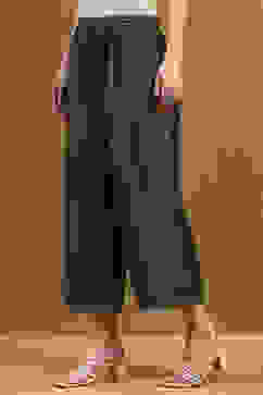 Grey Polyester Palazzo Pants image number 2