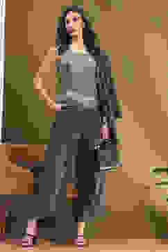 Sage Green Hand-Block Printed Straight Co-ord Set image number 7