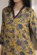 Mustard Yellow Printed Straight Kurta image number 1