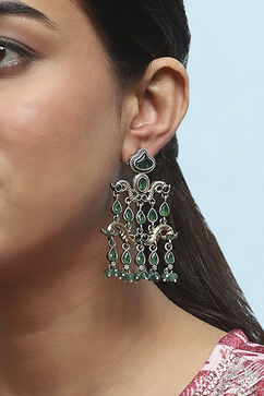 Green Brass Drop & Danglers image number 3