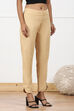 White Viscose Lycra Solid Pant image number 3