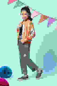 Orange Art Silk Jacket image number 0