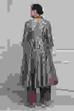 Brown Cotton Anarkali Yarndyed Suit Set image number 4