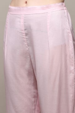Pink Cotton Digital Print Unstitched Suit Set image number 3