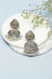 Dual Oxidised Brass Earrings image number 0