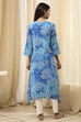 Blue Rayon Viscose  Kurta image number 4