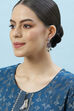 Pink Green Brass Earrings image number 3