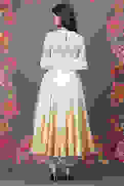 Rohit Bal Off White Cotton Silk Flared Yarndyed Suit Set image number 4