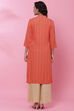 Orange Rayon Straight Kurta image number 4