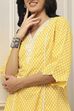 Yellow Cotton Kalidar Kurta Palazzo Set image number 1