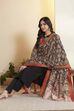 Black Chennur Silk Printed Dupatta