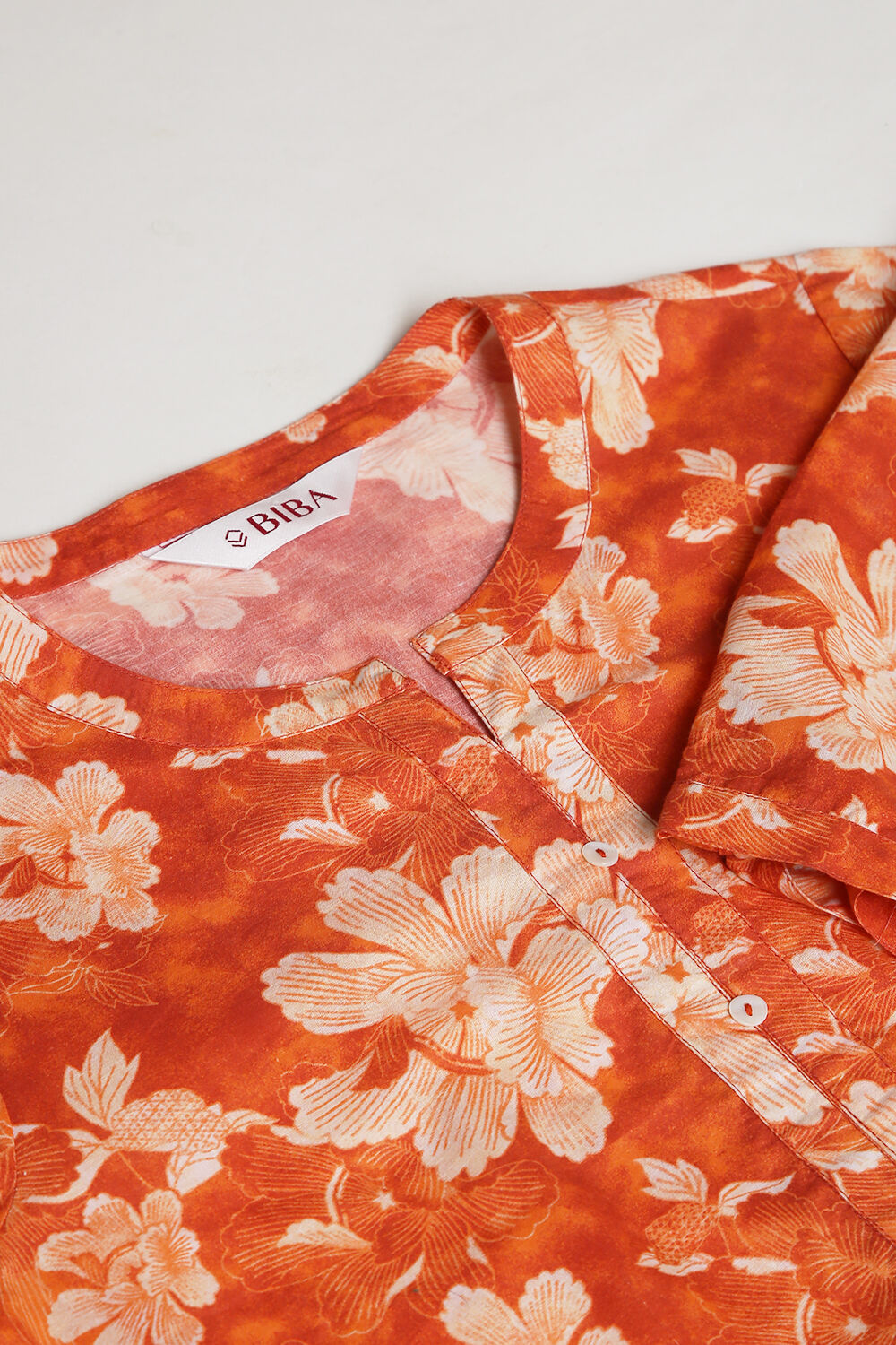 Brick Cotton Straight Kurta Pants Set image number 1