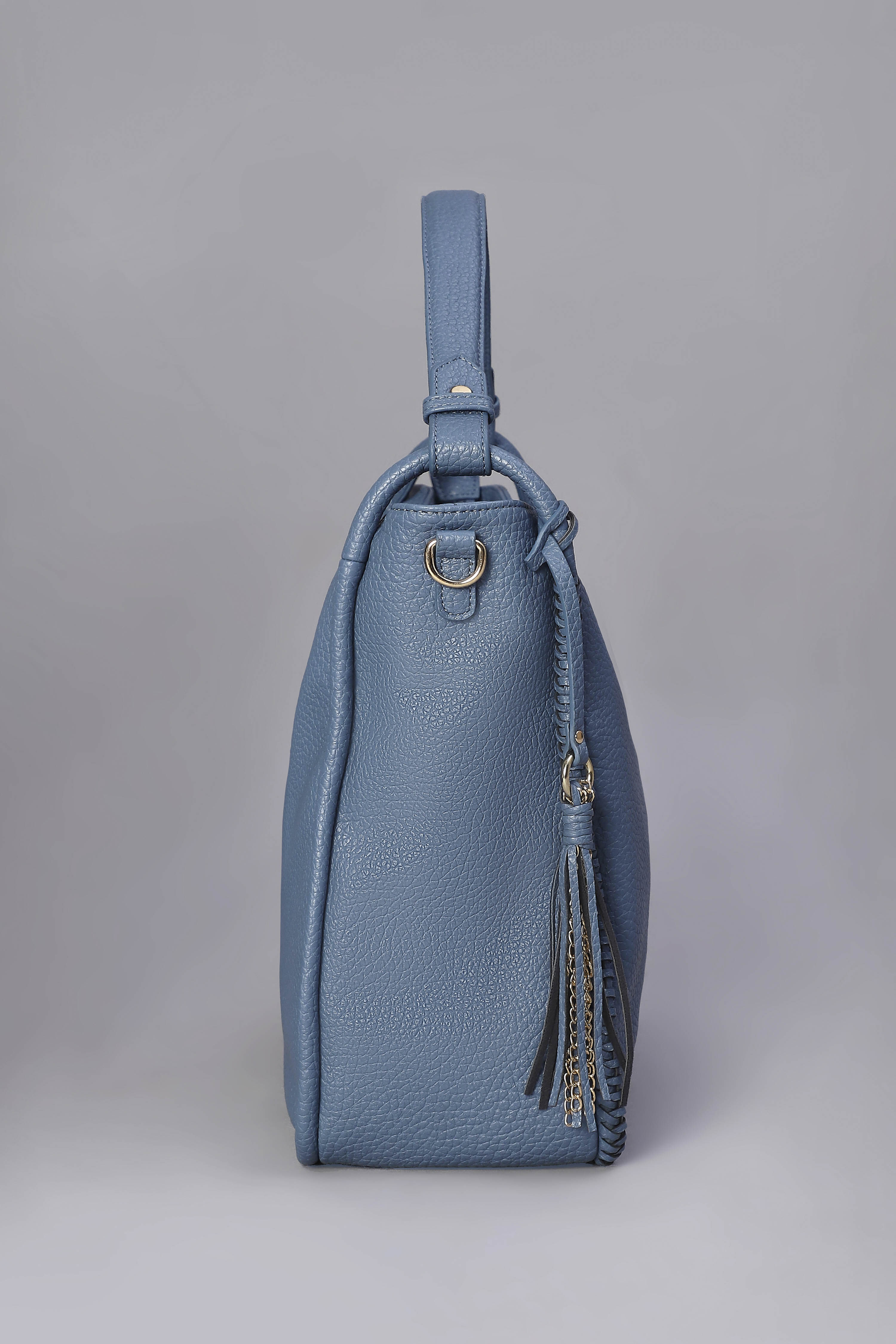 Teal PU Hobo Bag image number 4