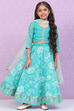 Sea Green Art Silk Lehenga Set image number 0